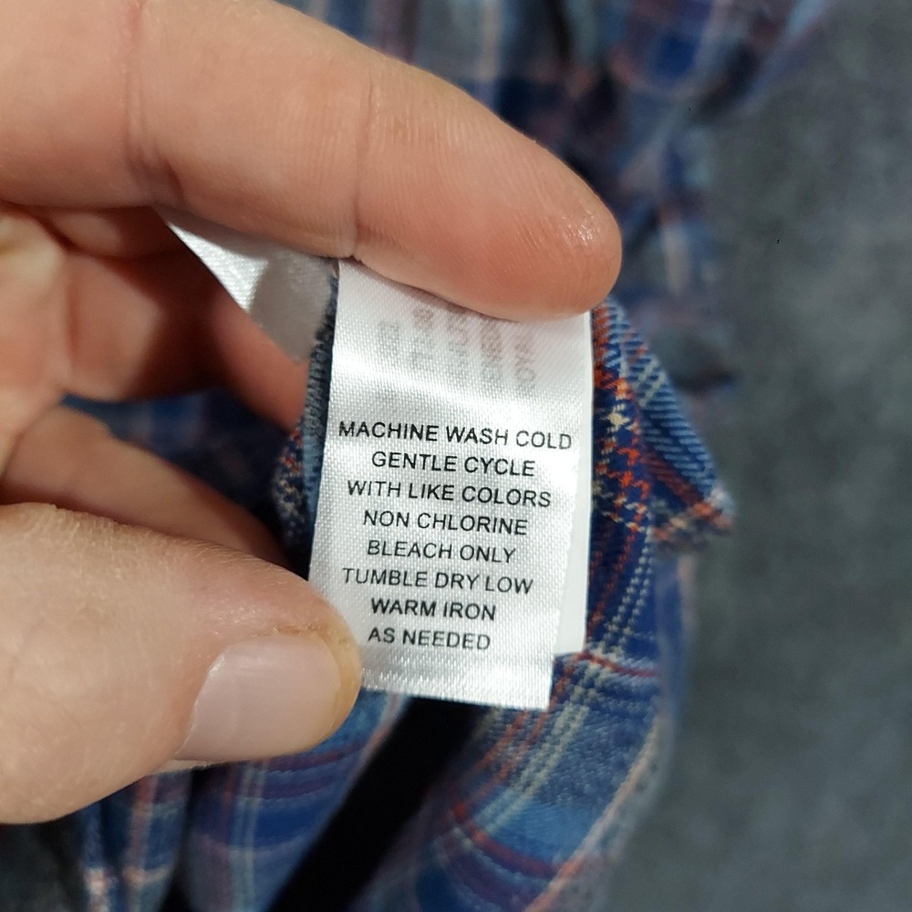 Johnnie-O Shirt Mens 2XL Blue Plaid Benedict Flannel Button Front Long Sleeve - Picture 7 of 12